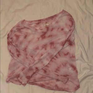 Aeropostale Pink Tye-Die Long Sleeve Shirt